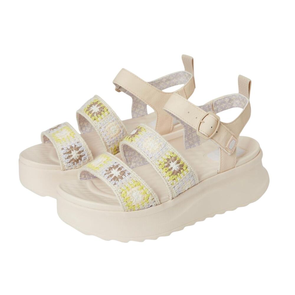 HeyDude Delray Buckle Cottage Crochet Sandals NWT Women's 8